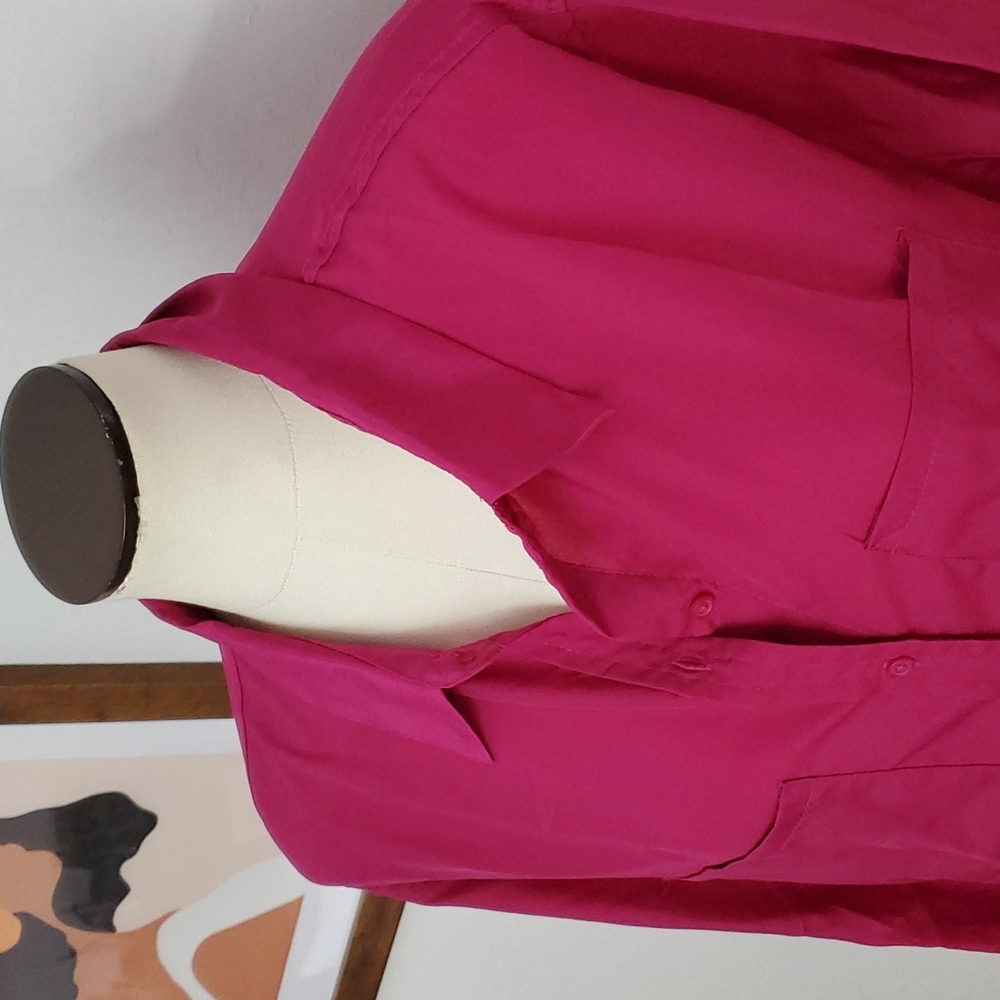 Magenta Button Down Shirt